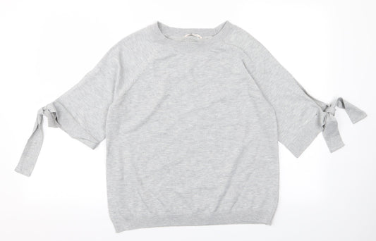 TU Womens Grey  Knit Pullover Jumper Size 12