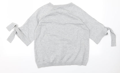 TU Womens Grey  Knit Pullover Jumper Size 12