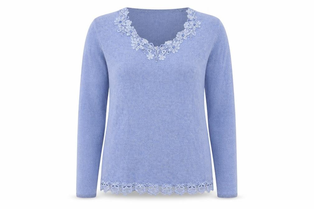Womens UK Size M Reflect Blue Pullover Jumper