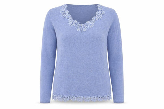 Womens UK Size M Reflect Blue Pullover Jumper