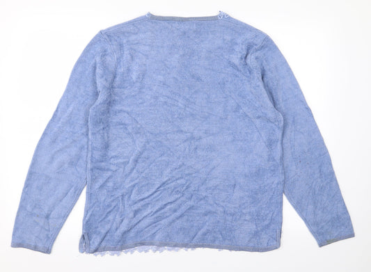 Womens UK Size M Reflect Blue Pullover Jumper
