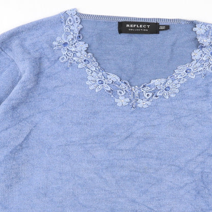 Womens UK Size M Reflect Blue Pullover Jumper