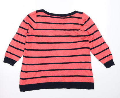 Womens UK Size 14 M&S Pink Pullover Jumper