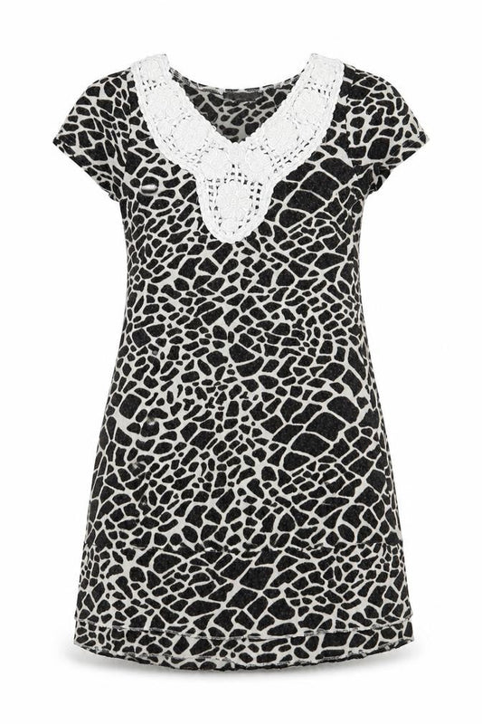 PussyCat Womens Brown Animal Print Knit A-Line  Size M