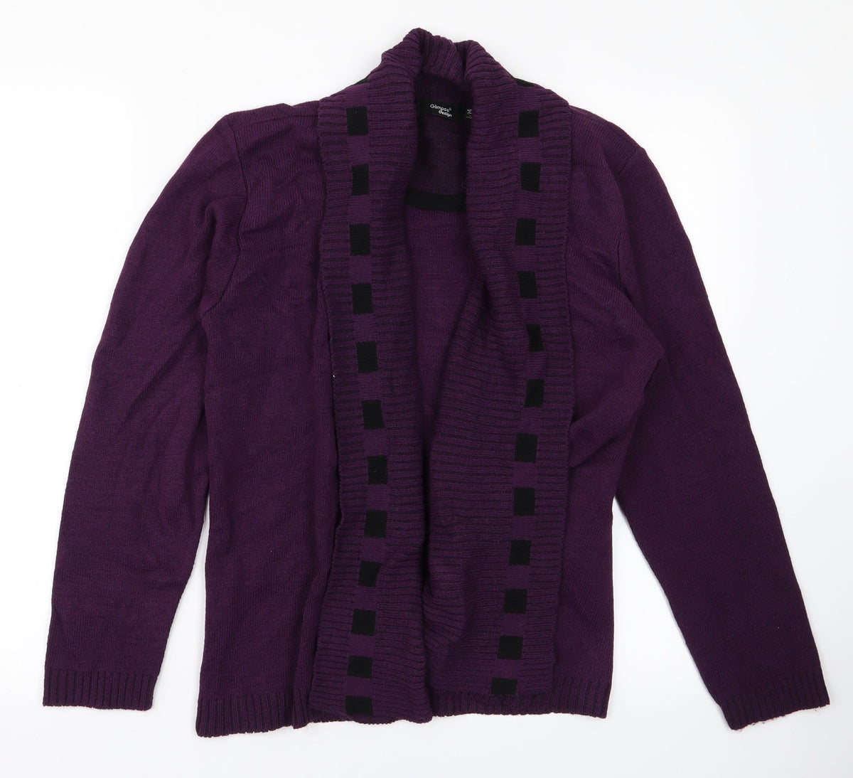 Womens UK Size M Glimpse Design Purple Pullover Jumper