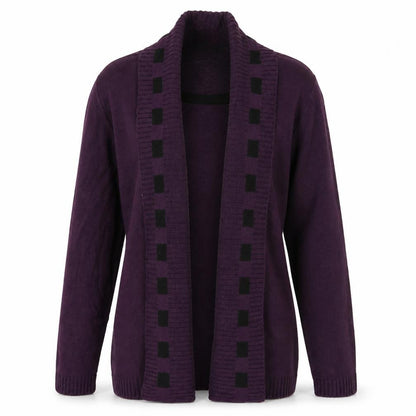 Womens UK Size M Glimpse Design Purple Pullover Jumper