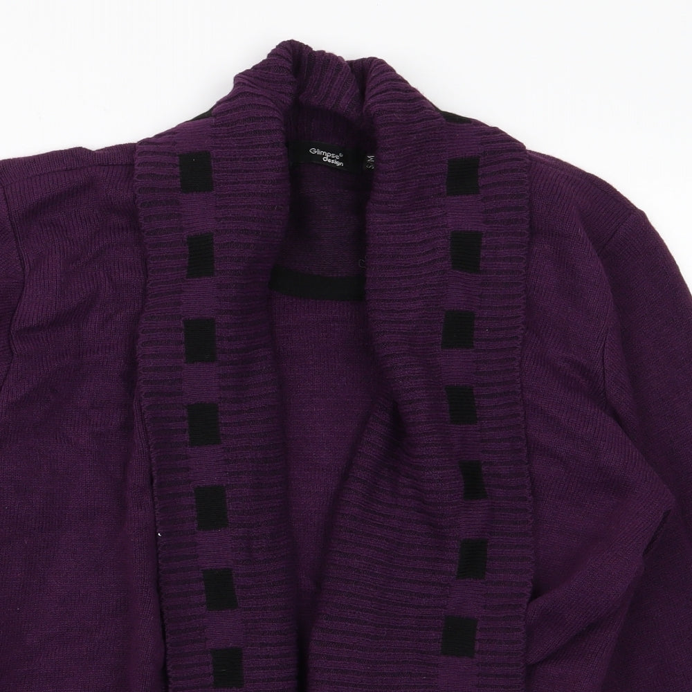 Womens UK Size M Glimpse Design Purple Pullover Jumper