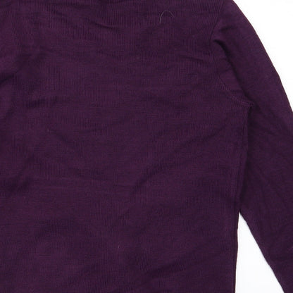 Womens UK Size M Glimpse Design Purple Pullover Jumper