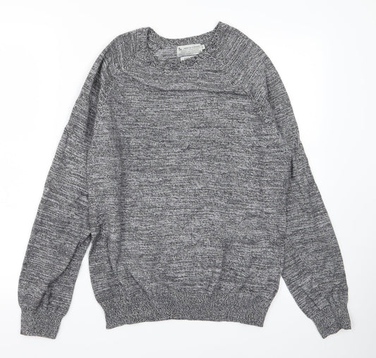 TU Mens Grey  Knit Pullover Jumper Size S