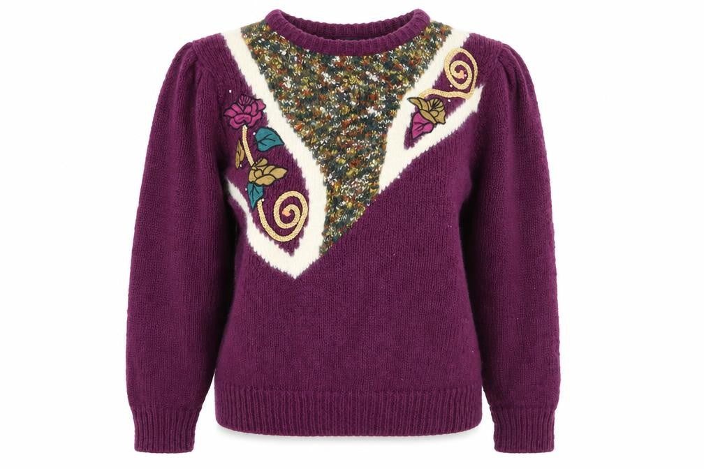 Womens UK Size One Size Paramour Purple Pullover Jumper