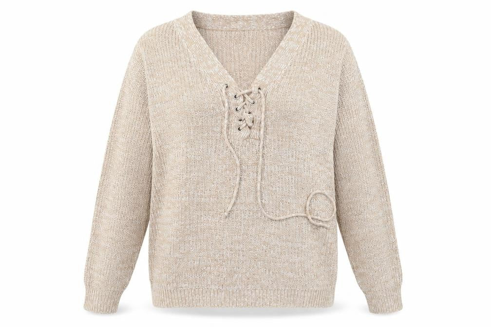 Womens UK Size M Preworn Beige Pullover Jumper