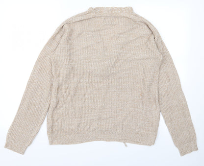 Womens UK Size M Preworn Beige Pullover Jumper