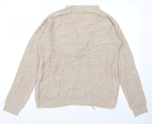 Womens UK Size M Preworn Beige Pullover Jumper