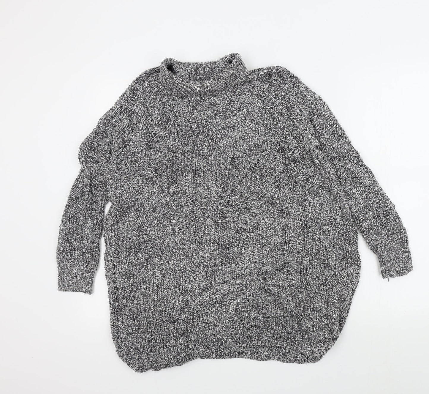 Womens UK Size 6 Topshop Grey Pullover Jumper