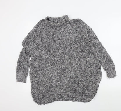 Womens UK Size 6 Topshop Grey Pullover Jumper