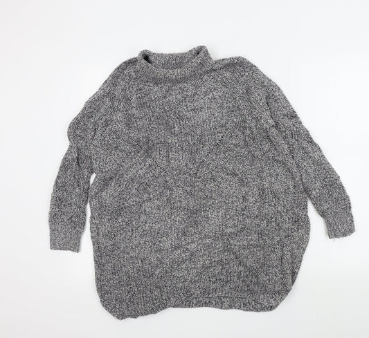 Womens UK Size 6 Topshop Grey Pullover Jumper