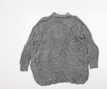 Womens UK Size 6 Topshop Grey Pullover Jumper