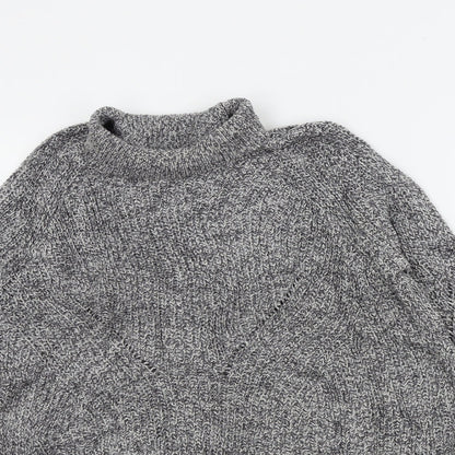 Womens UK Size 6 Topshop Grey Pullover Jumper