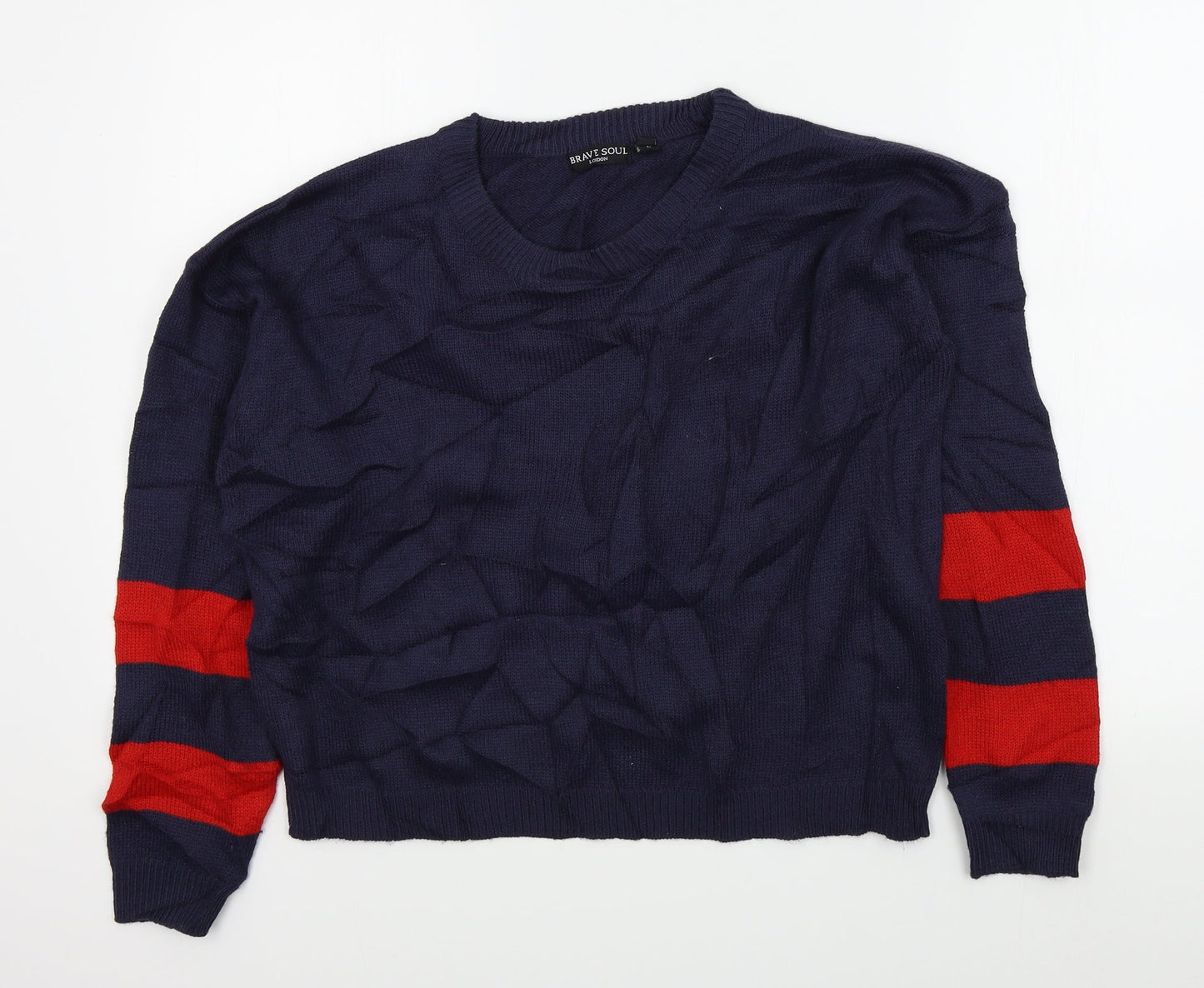 Brave Soul Womens Blue   Pullover Jumper Size L