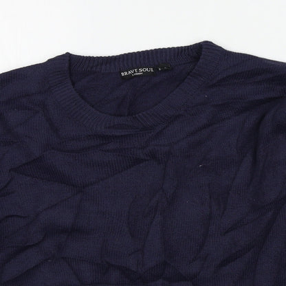 Brave Soul Womens Blue   Pullover Jumper Size L