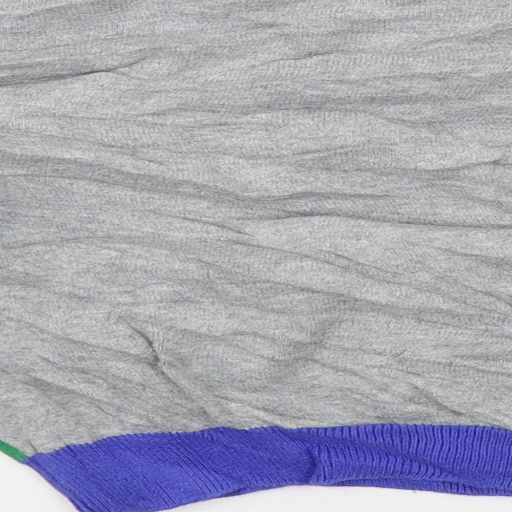 Nutmeg Boys Grey Colourblock  Pullover Jumper Size 36 Months  - dinasour