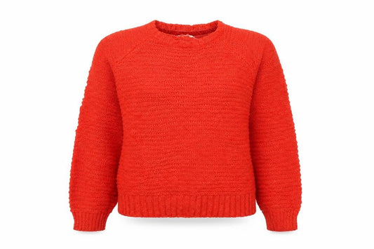 Front view of Falmer Heritage women’s red jumper, size S