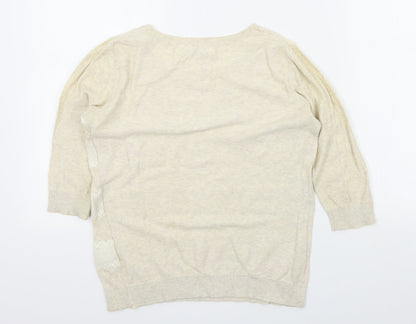 Womens UK Size S New Look Beige Pullover Jumper