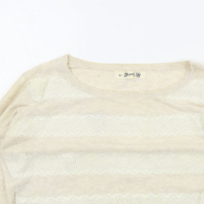 Womens UK Size S New Look Beige Pullover Jumper