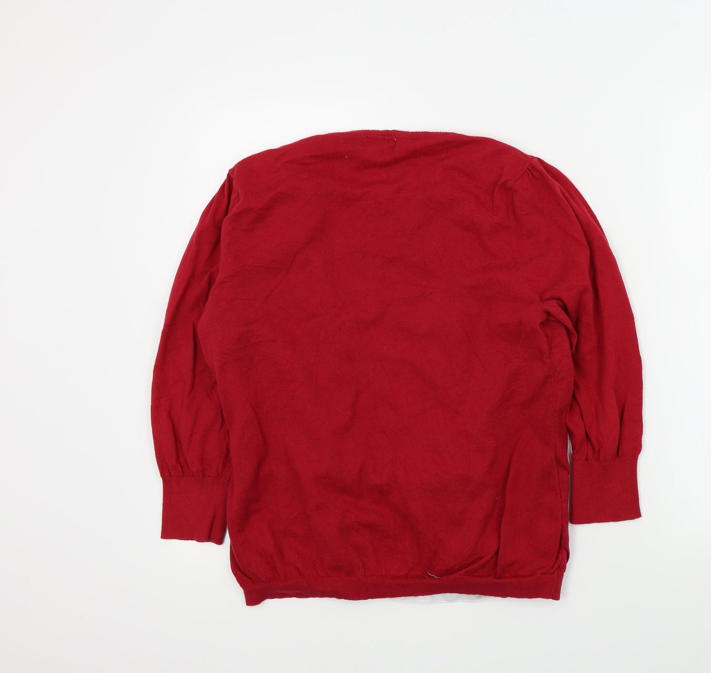 Womens UK Size 16 NEXT Red Pullover Jumper