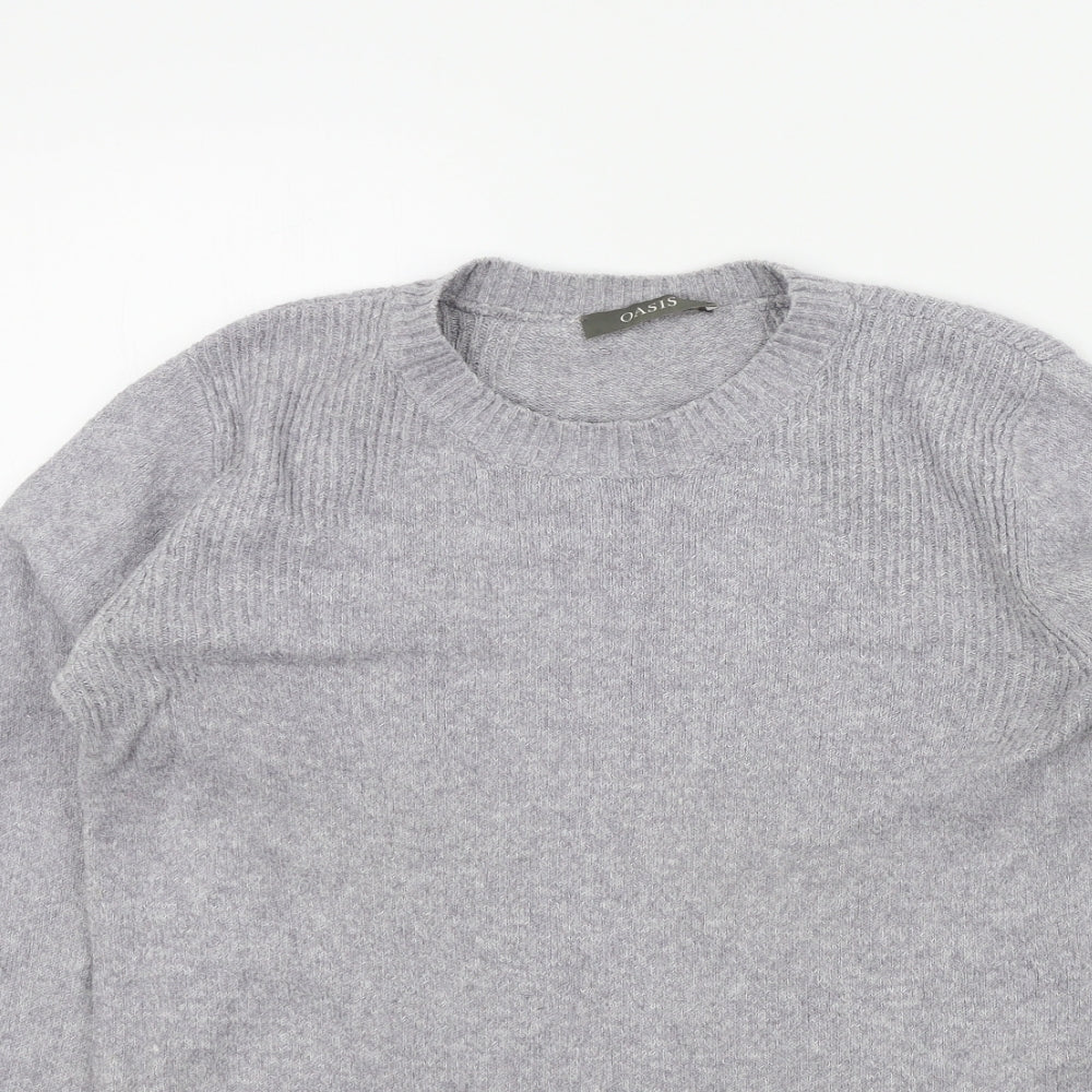 Womens UK Size M Oasis Grey Pullover Jumper