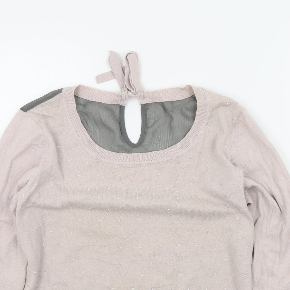 Womens UK Size 14 NEXT Pink Pullover Jumper