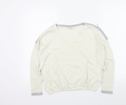 Womens UK Size XS Sandwich Beige Pullover Jumper