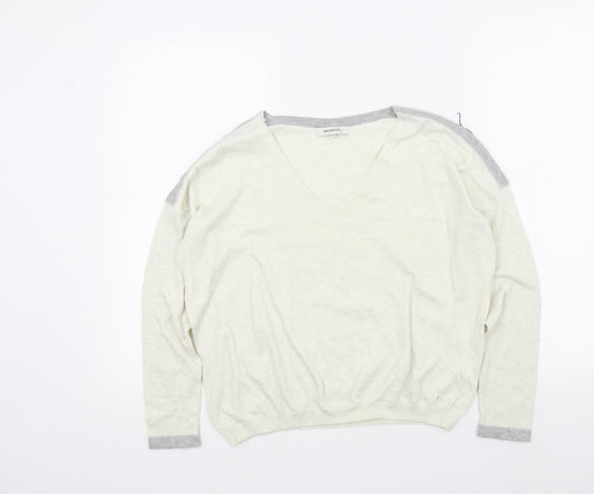 Womens UK Size XS Sandwich Beige Pullover Jumper