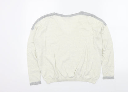 Womens UK Size XS Sandwich Beige Pullover Jumper