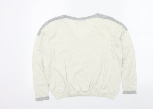 Womens UK Size XS Sandwich Beige Pullover Jumper