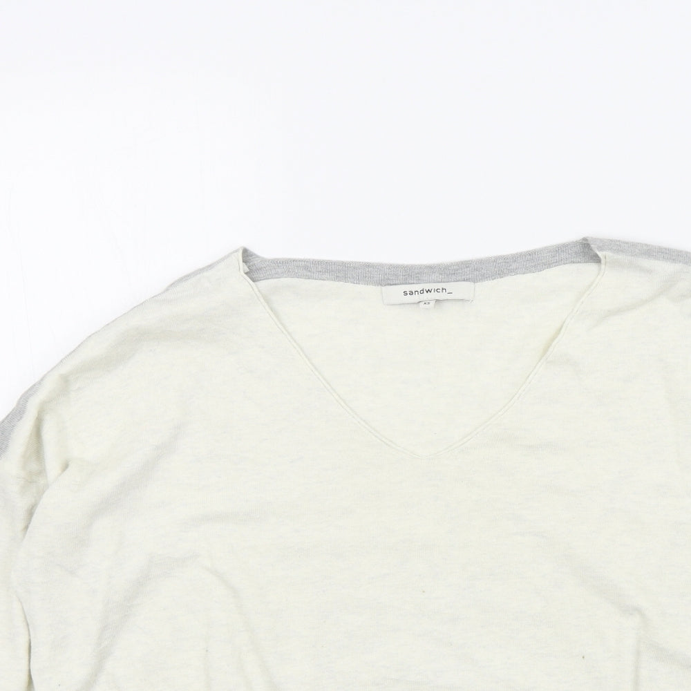 Womens UK Size XS Sandwich Beige Pullover Jumper