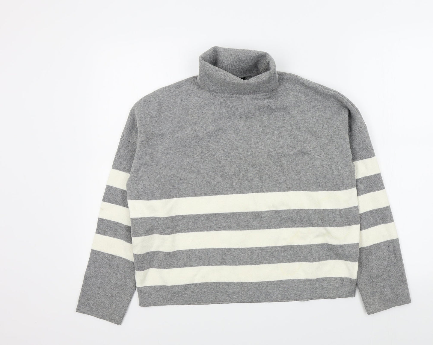 Womens UK Size M New Look Grey Pullover Jumper