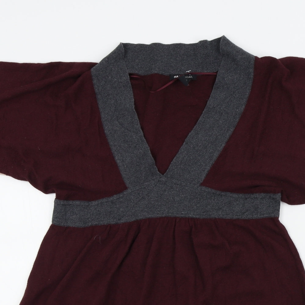 H&M Womens Purple Colourblock  A-Line  Size S