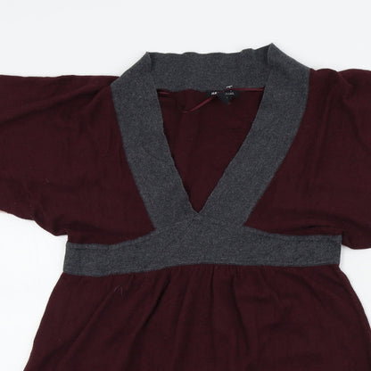 H&M Womens Purple Colourblock  A-Line  Size S