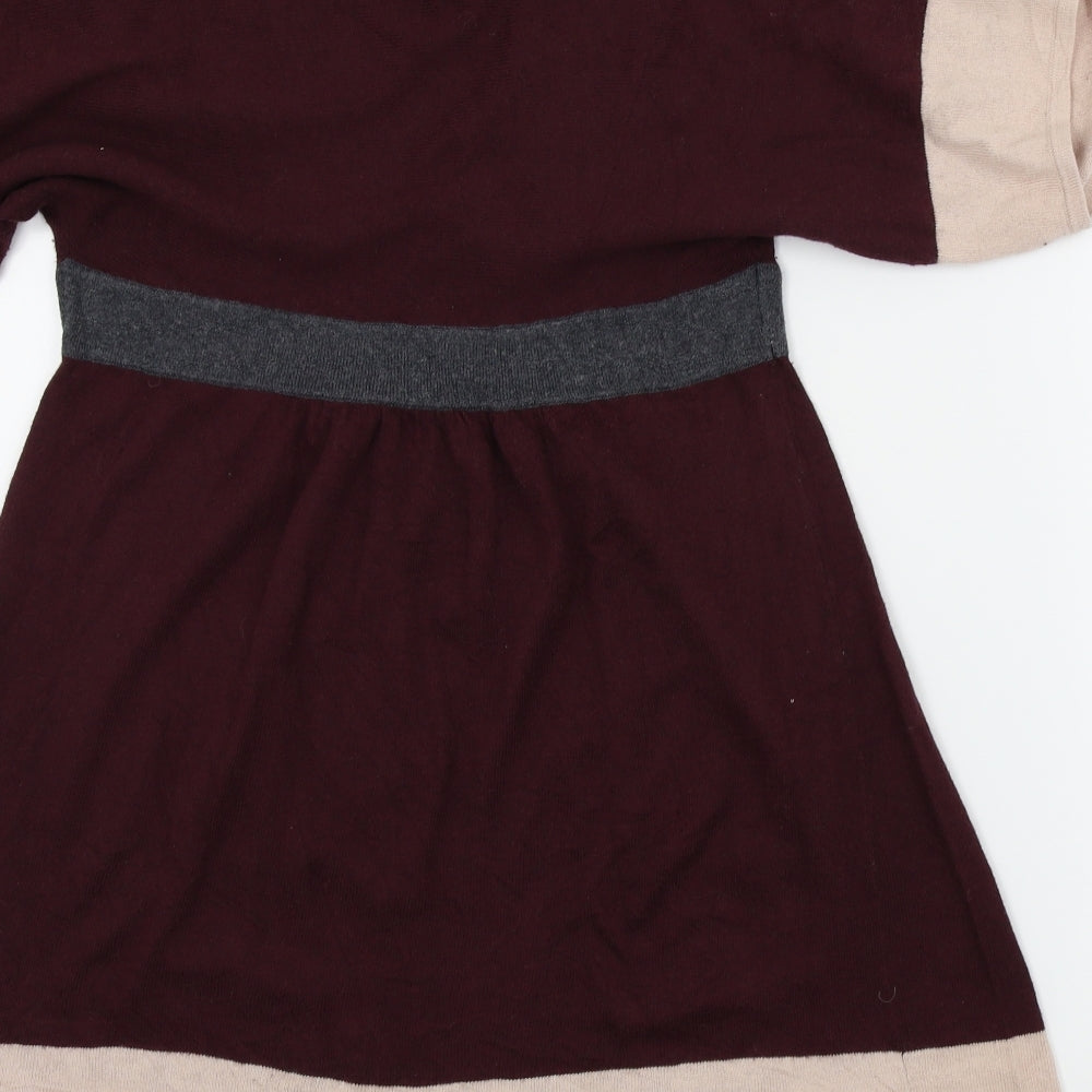 H&M Womens Purple Colourblock  A-Line  Size S