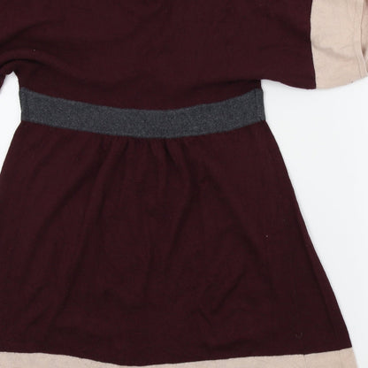 H&M Womens Purple Colourblock  A-Line  Size S