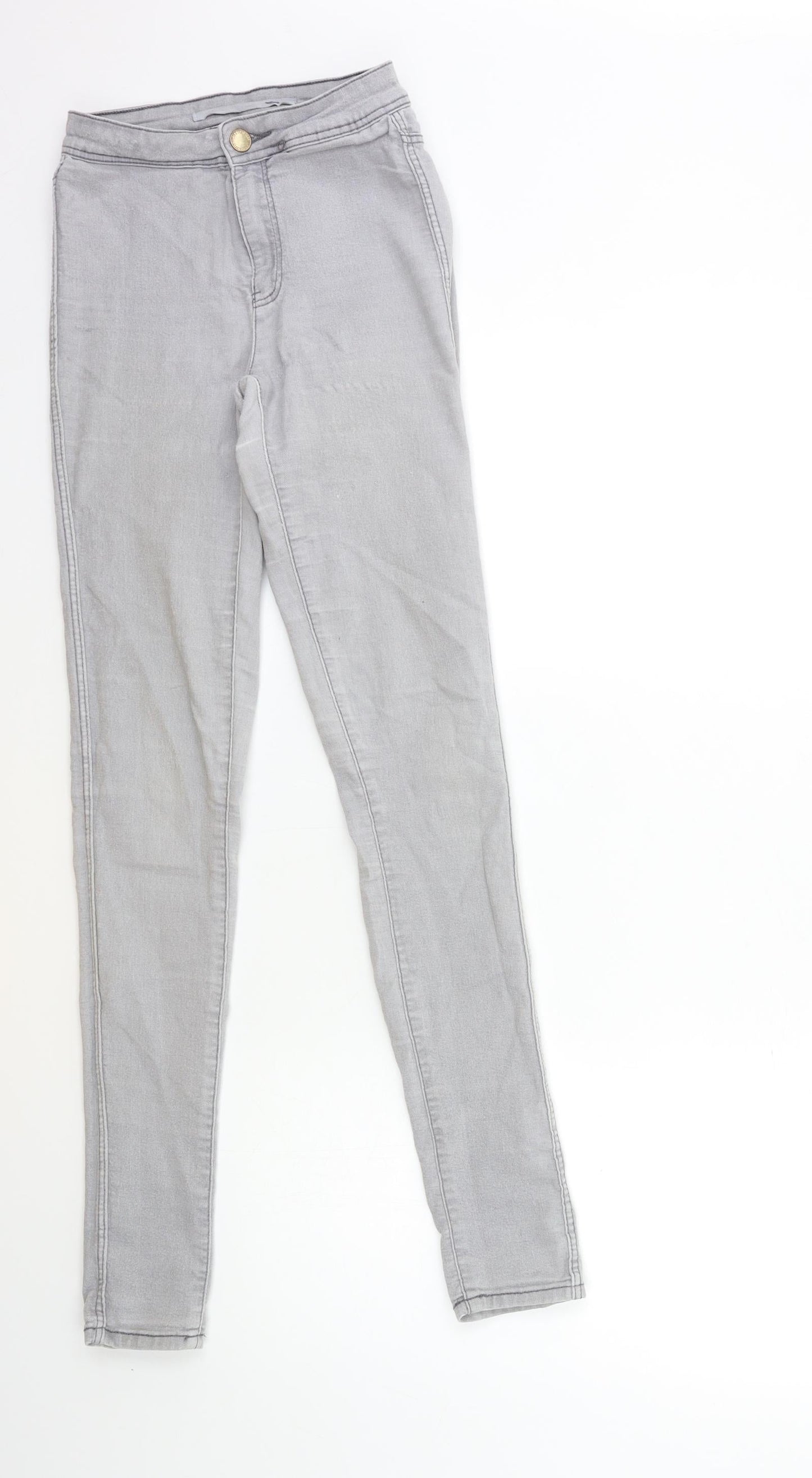 Womens UK Size 23 in Preworn Regular Fit Skinny Grey Jeans