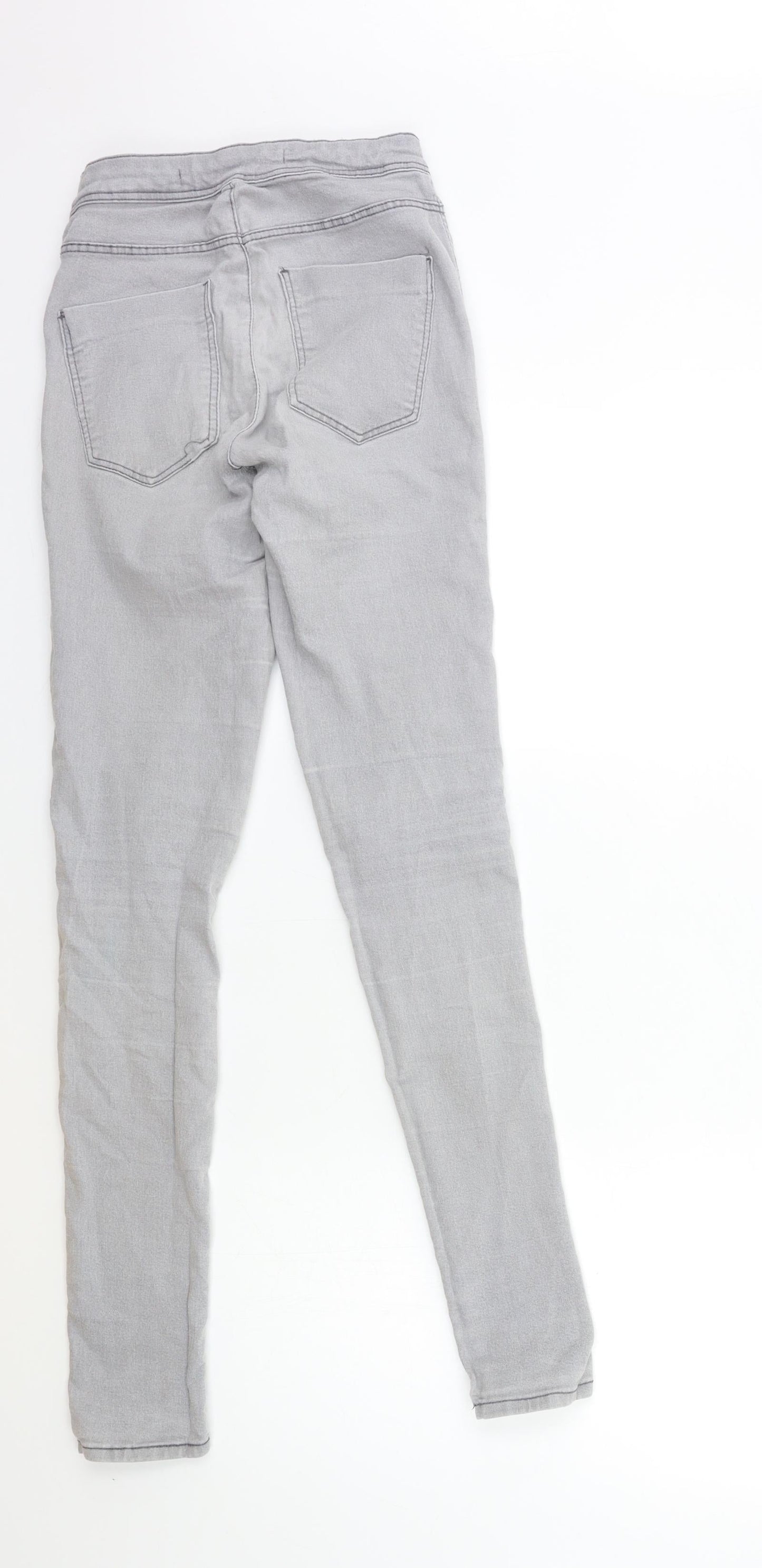 Womens UK Size 23 in Preworn Regular Fit Skinny Grey Jeans