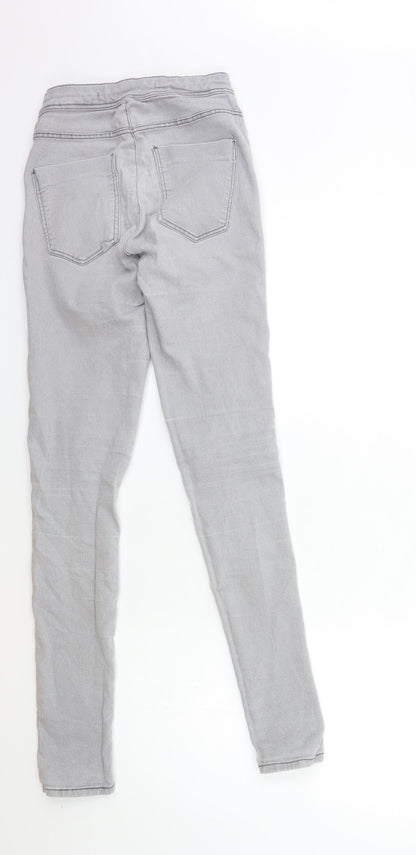 Womens UK Size 23 in Preworn Regular Fit Skinny Grey Jeans