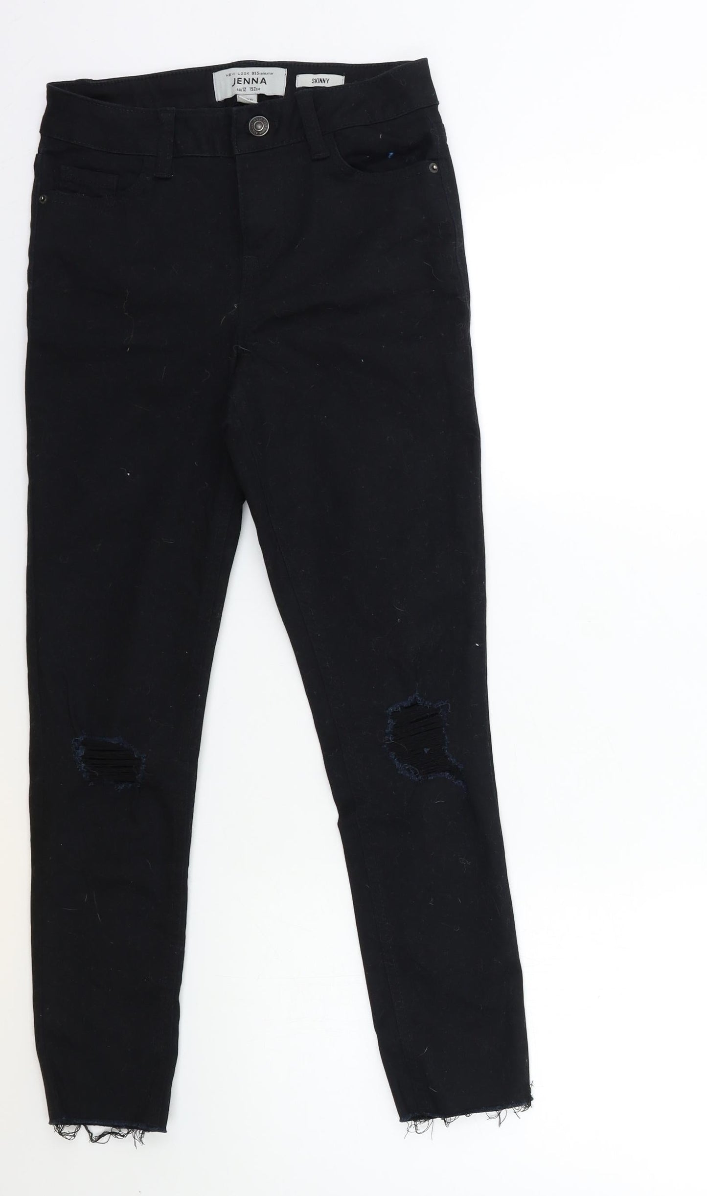 New Look Girls Black  Denim Skinny Jeans Size 12 Years