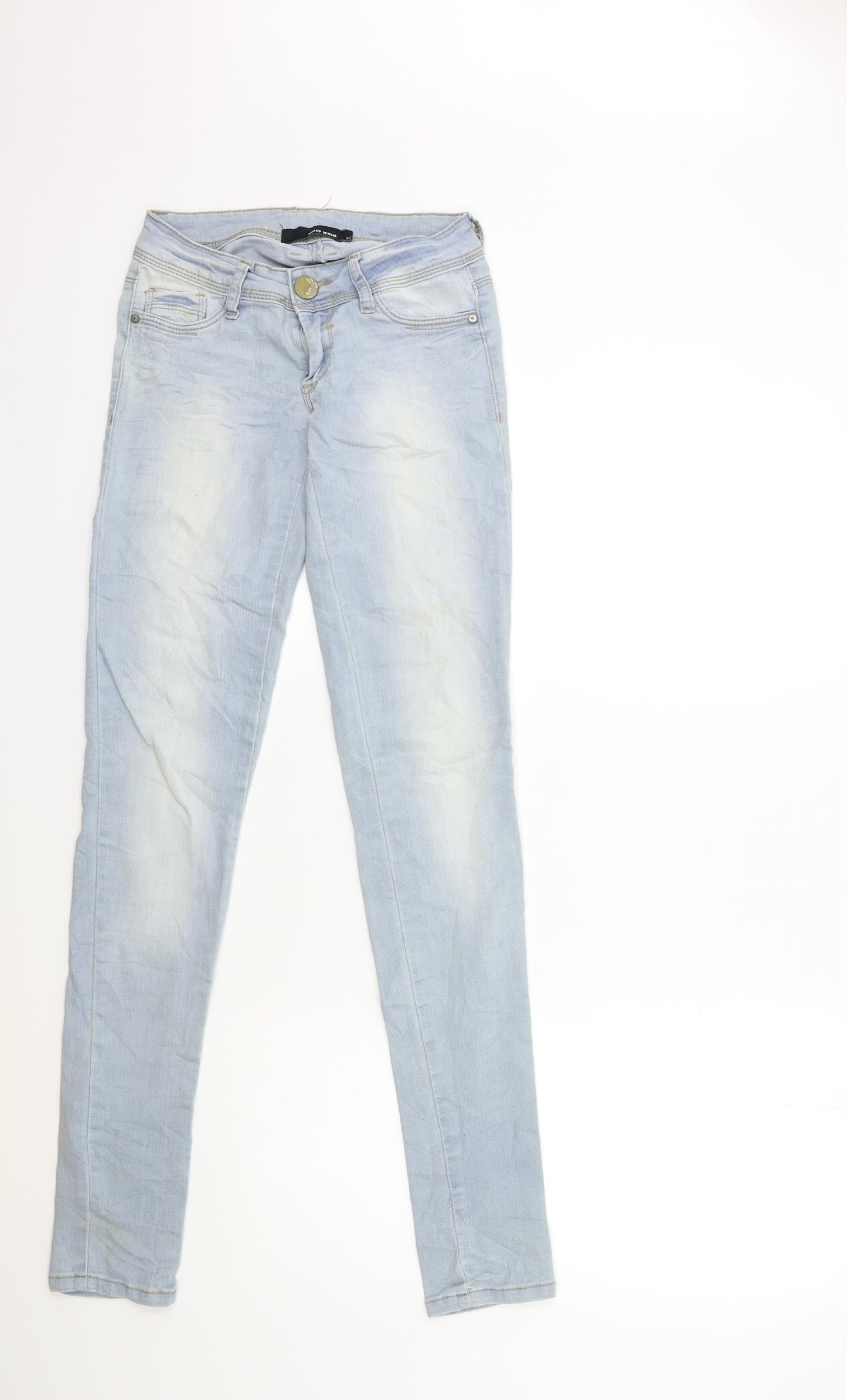 Womens UK Size 4 TALLY WEiJL Regular Fit Skinny Blue Jeans