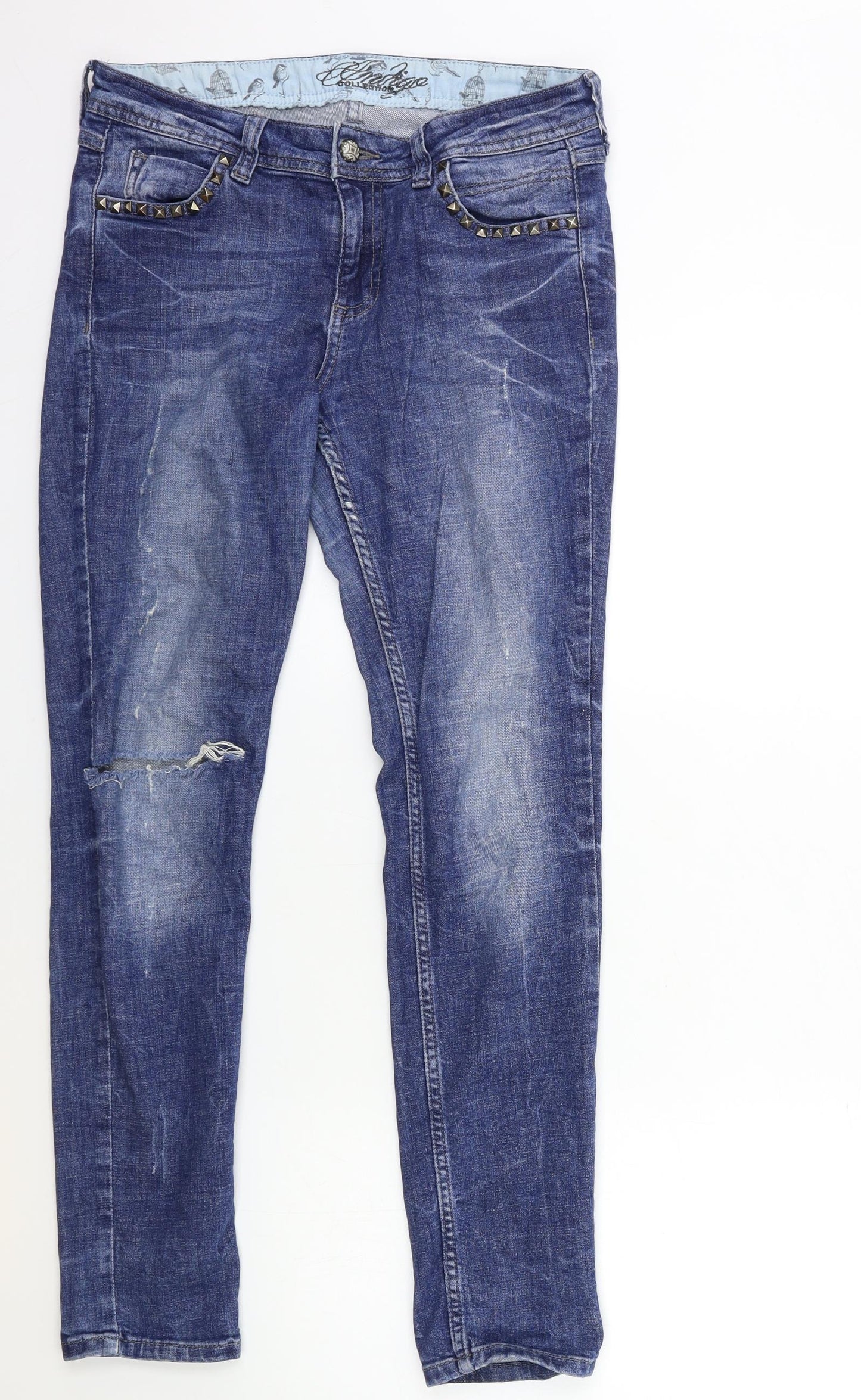Womens UK Size 30 in Marks and Spencer Regular Fit Skinny Blue Jeans
