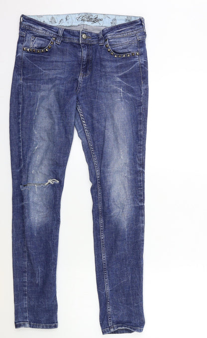 Womens UK Size 30 in Marks and Spencer Regular Fit Skinny Blue Jeans