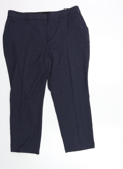 Bonmarché Womens Blue   Trousers  Size 18 L25 in