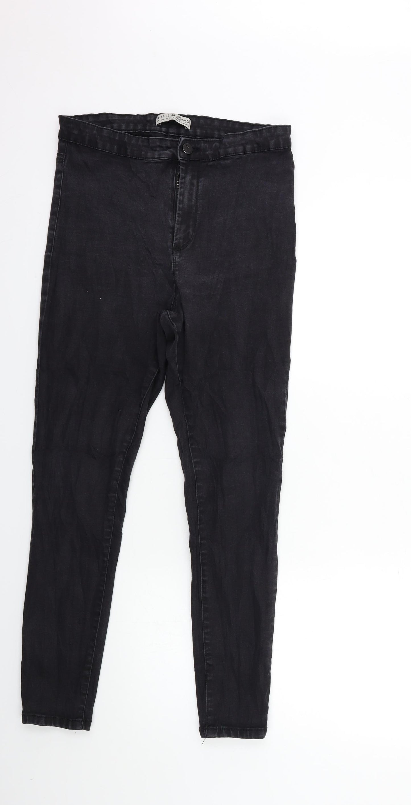 Denim & Co. Womens Black  Denim Skinny Jeans Size 16 L27 in